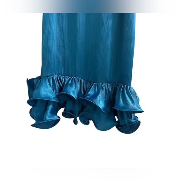 TAYLOR Women's Sleeveless Crew Neck Sheath Dress with Ruffled Hem NWT - Picture 10 of 11